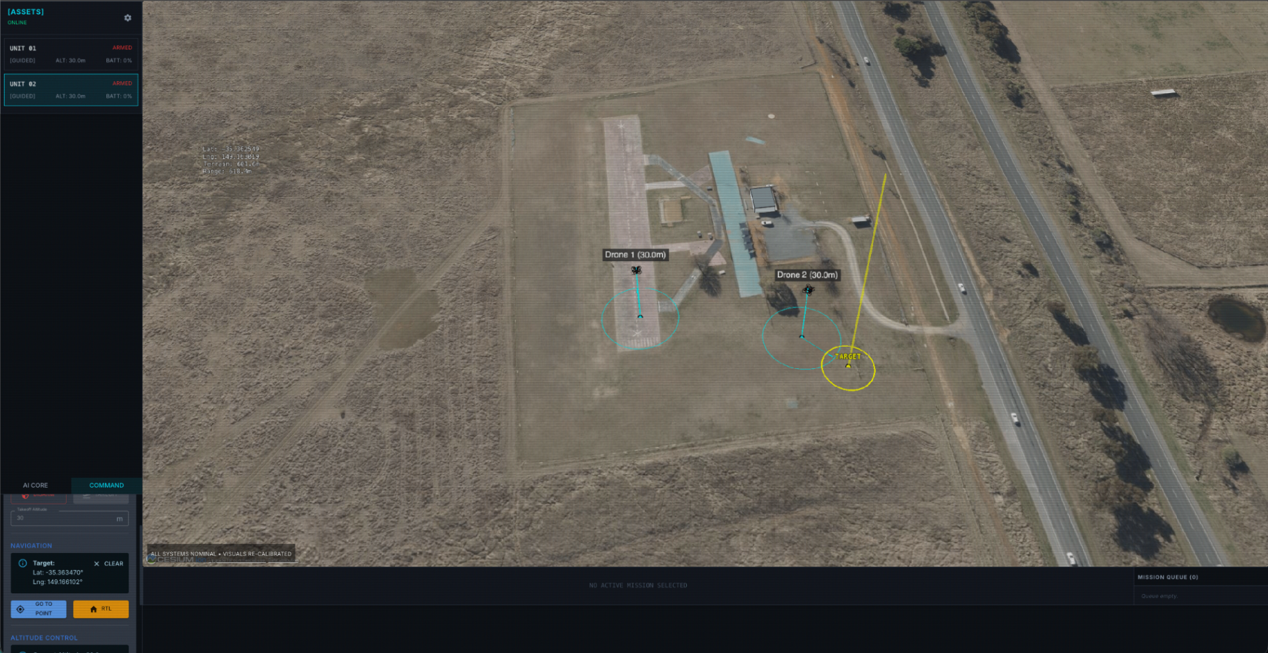 Tactical GCS — Target designation and navigation waypoint system