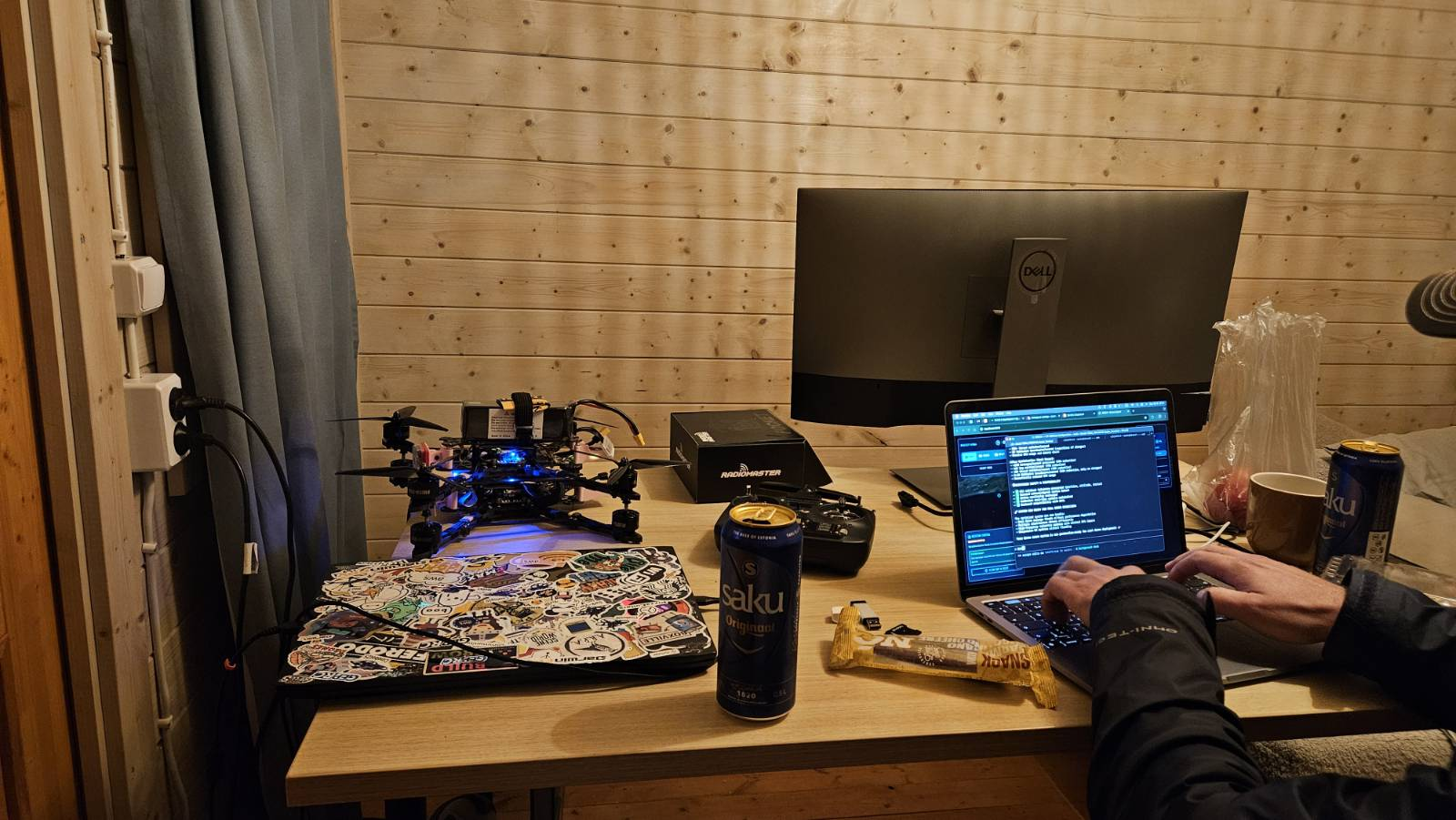 Indoor coding session