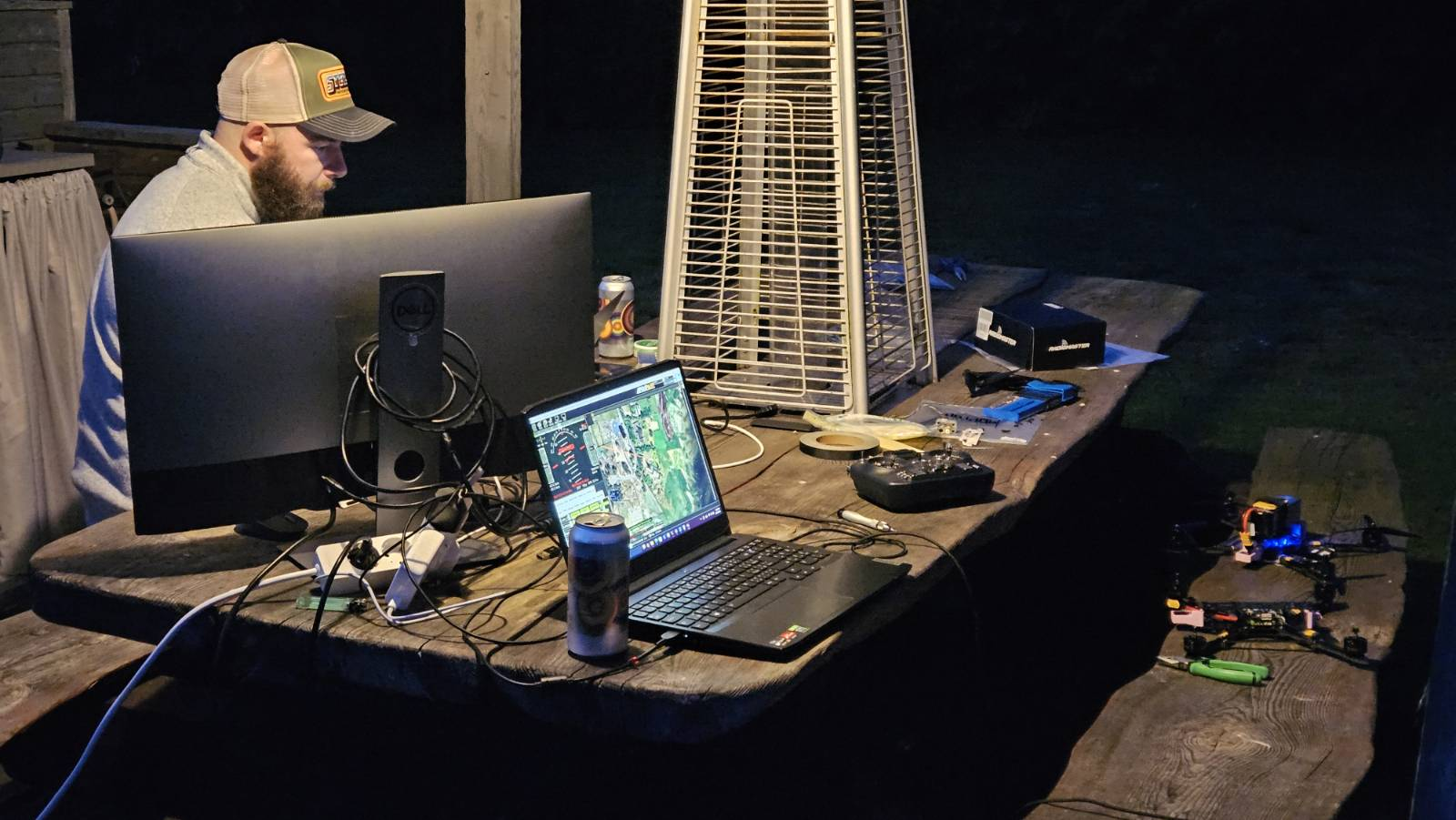 Night coding session
