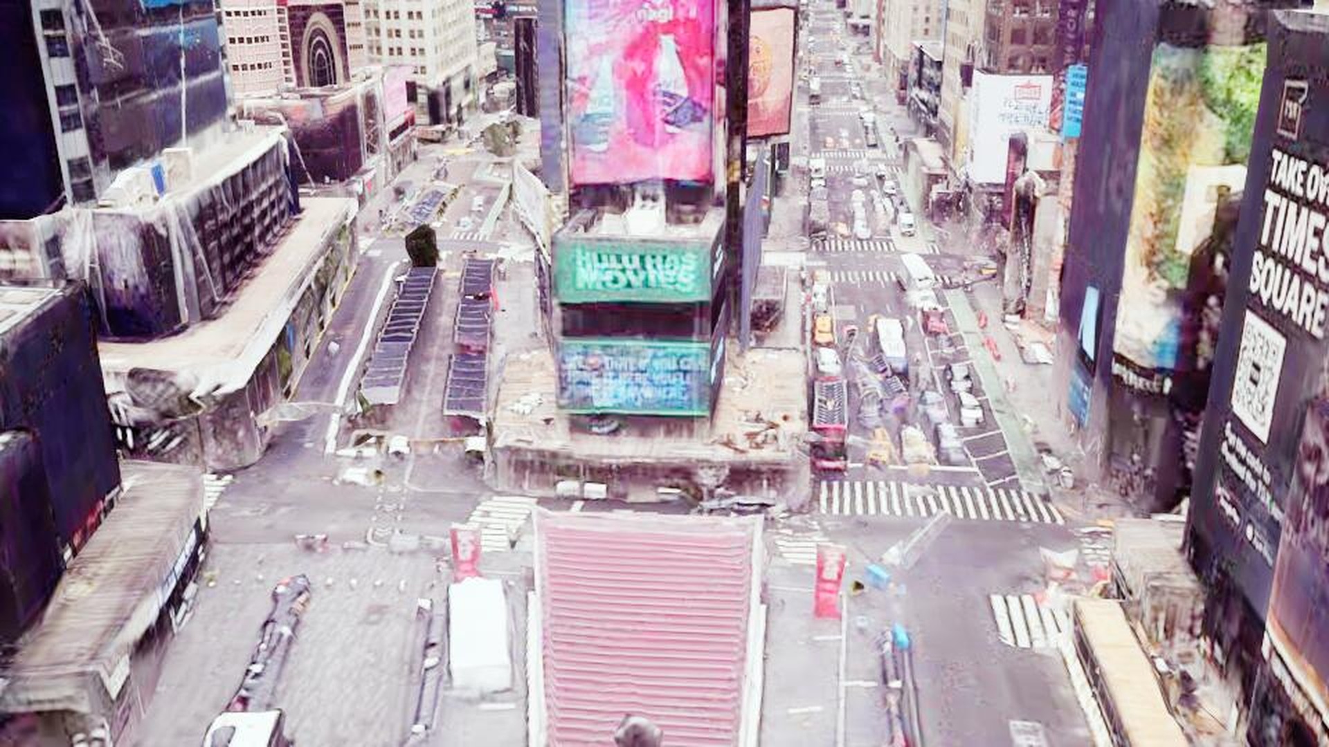 Photorealistic Times Square rendered in Unreal Engine 5