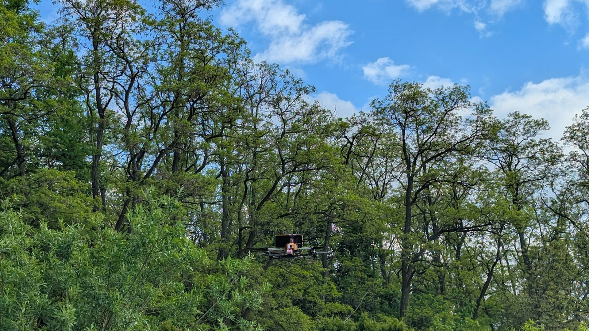 Dronestream — drone airborne under remote browser-based ground control